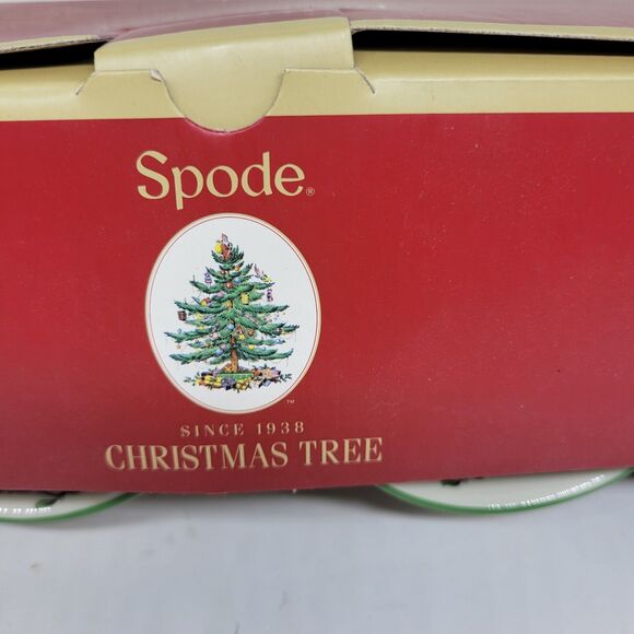 Spode Christmas Tree Pimpernel Set Of 2 Mugs And 2 Coasters Gift Set New In Box - Picture 8 of 14